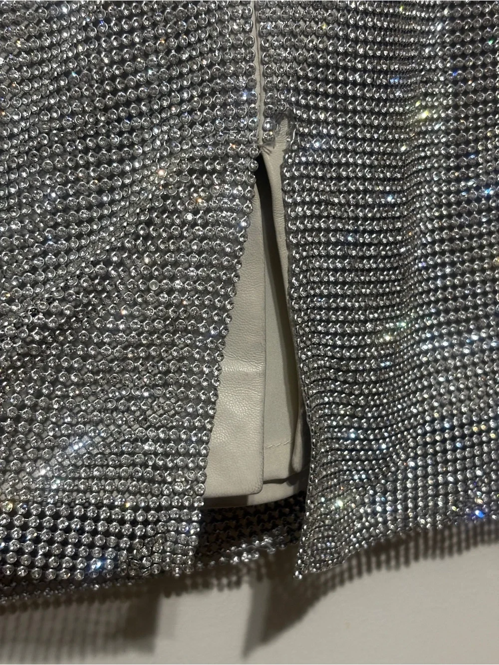 Lamarque Silver Sequin Mini Skirt